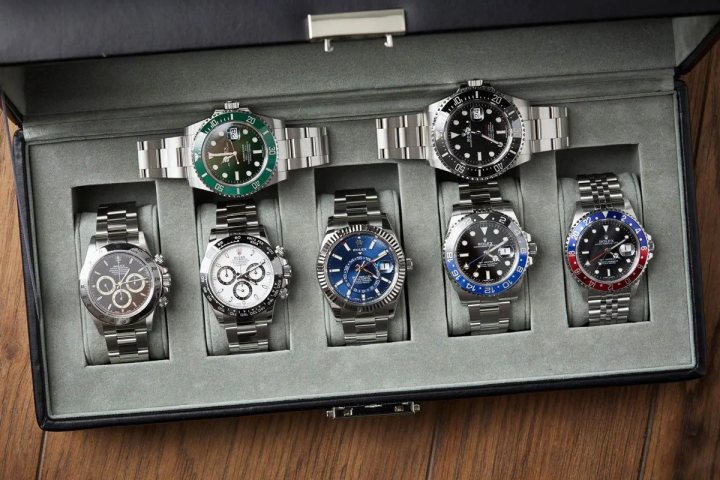 Curated super clone watch collection prepared for customer selection