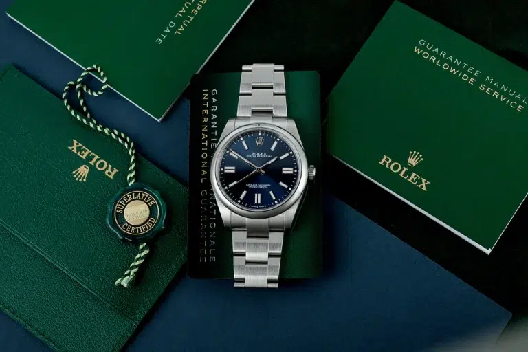 Watch, box, card, and accessories prepared for shipment