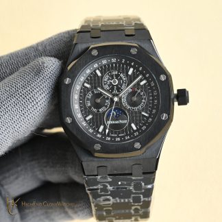 Audemars Piguet Black Ceramic 26579 True Moon Phase super clone watch front view