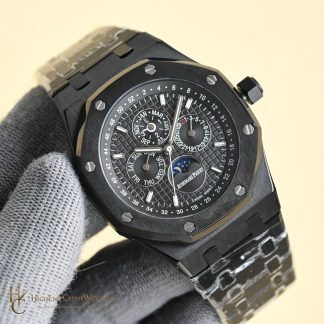 Audemars Piguet Black Ceramic 26579 True Moon Phase super clone watch dial detail