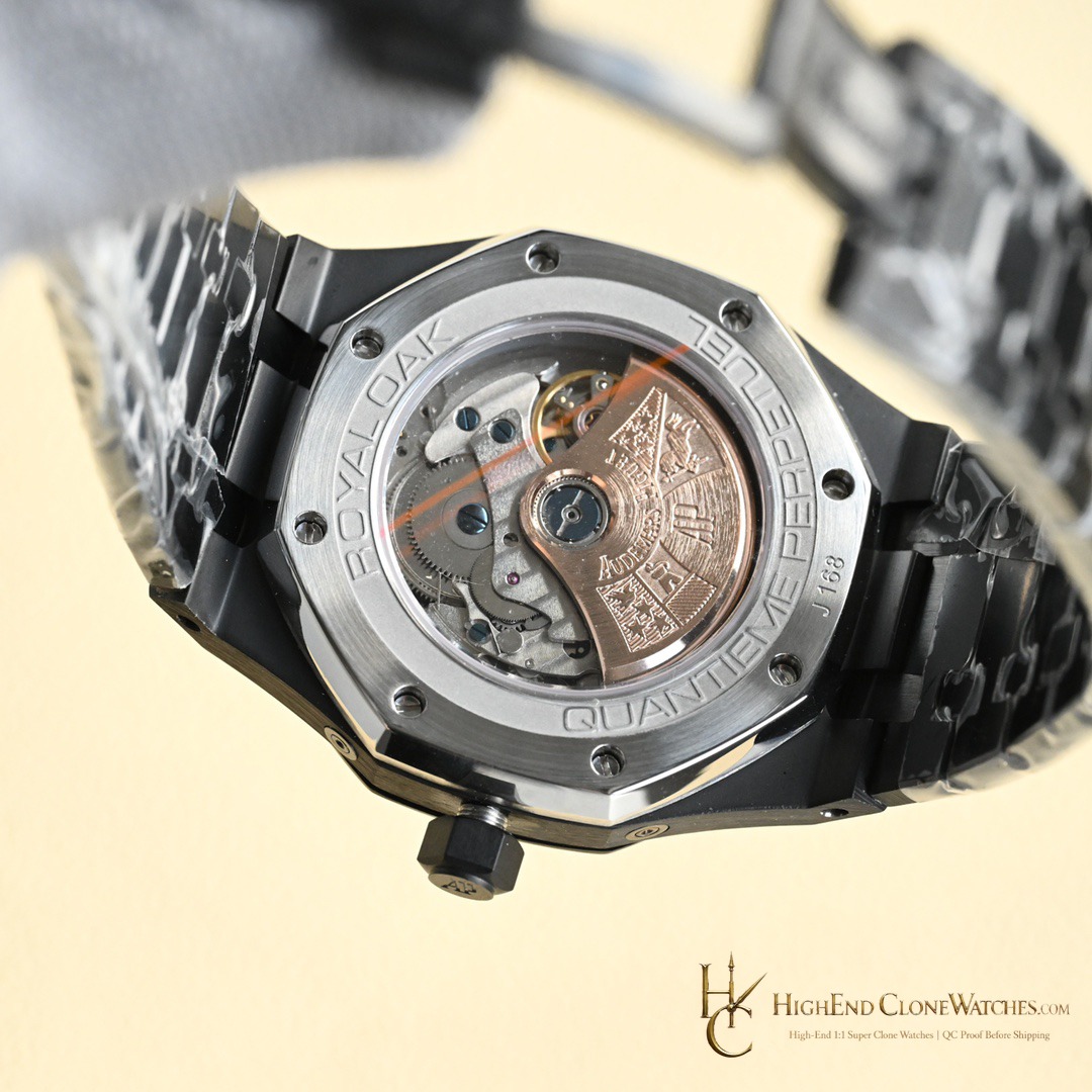 Audemars Piguet Black Ceramic 26579 True Moon Phase super clone watch bracelet or strap fit