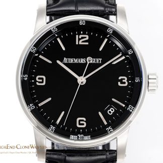 Audemars Piguet Code 11.59 by 15210BC Black Dial 41mm Leather Strap super clone watch dial detail