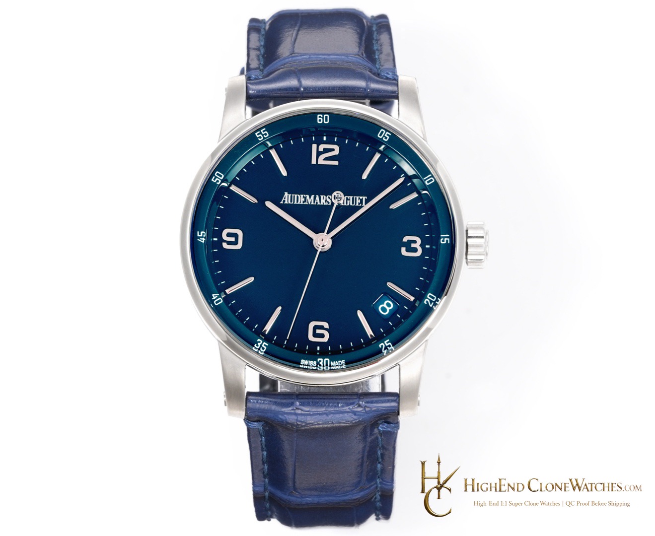 Audemars Piguet Code 11.59 by 15210BC Blue Dial 41mm super clone watch front view