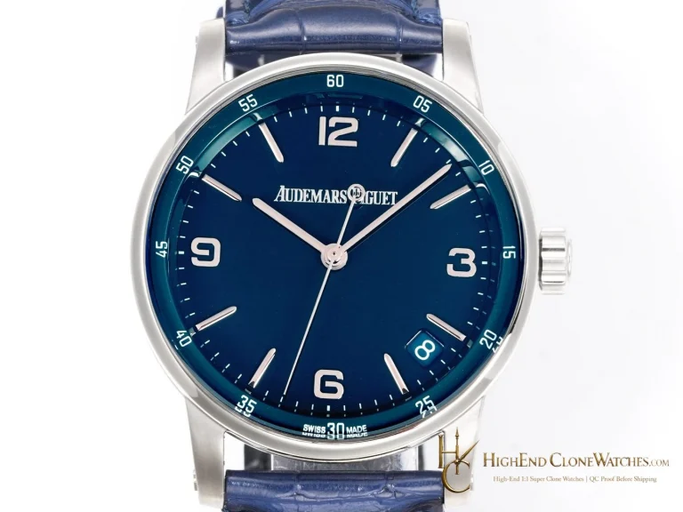 Audemars Piguet Code 11.59 by 15210BC Blue Dial 41mm super clone watch dial detail