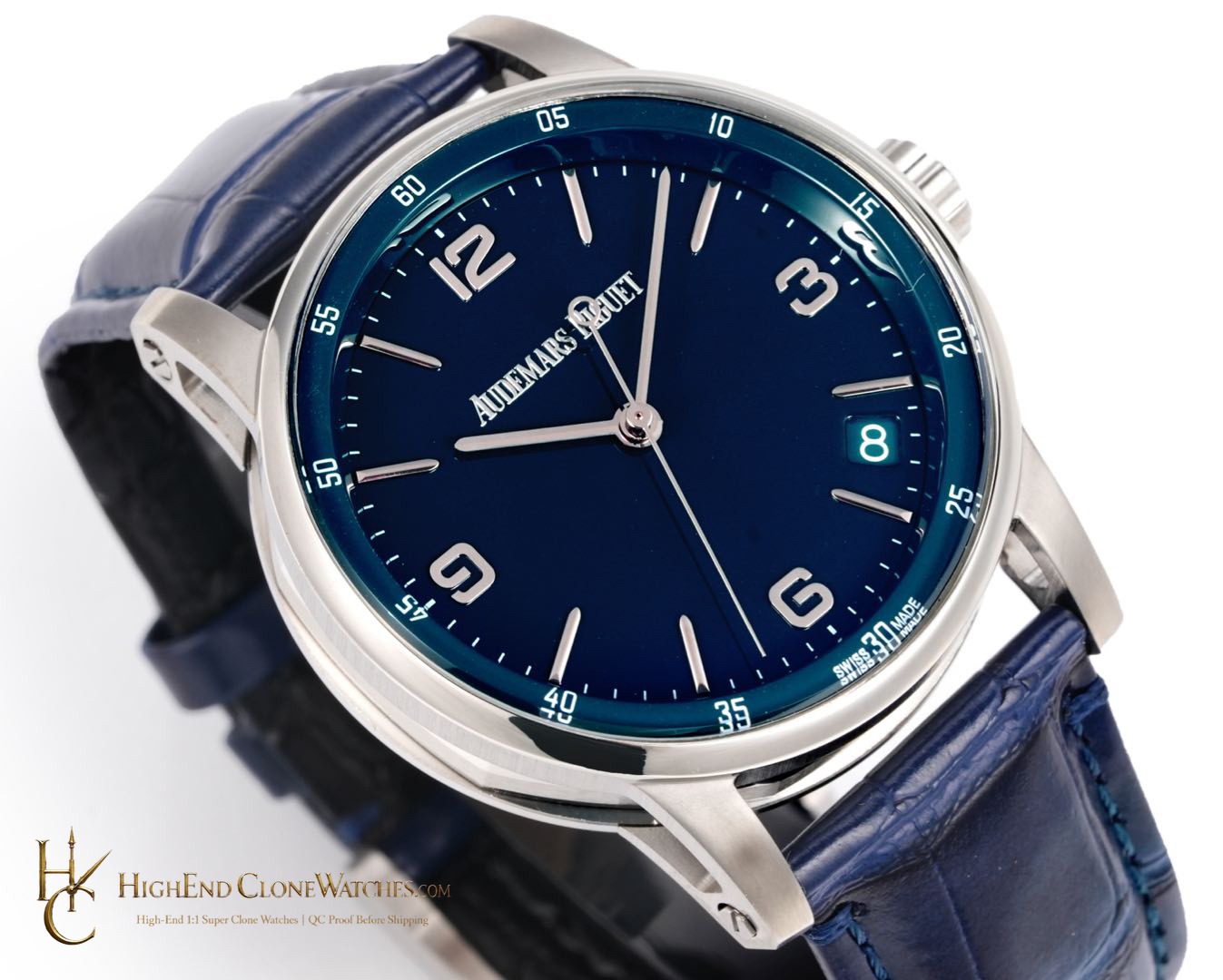 Audemars Piguet Code 11.59 by 15210BC Blue Dial 41mm super clone watch bracelet or strap fit
