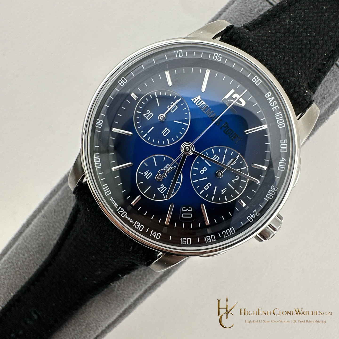 Audemars Piguet Code 11.59 Smoky Blue Dial 26393BC 41mm super clone watch dial detail