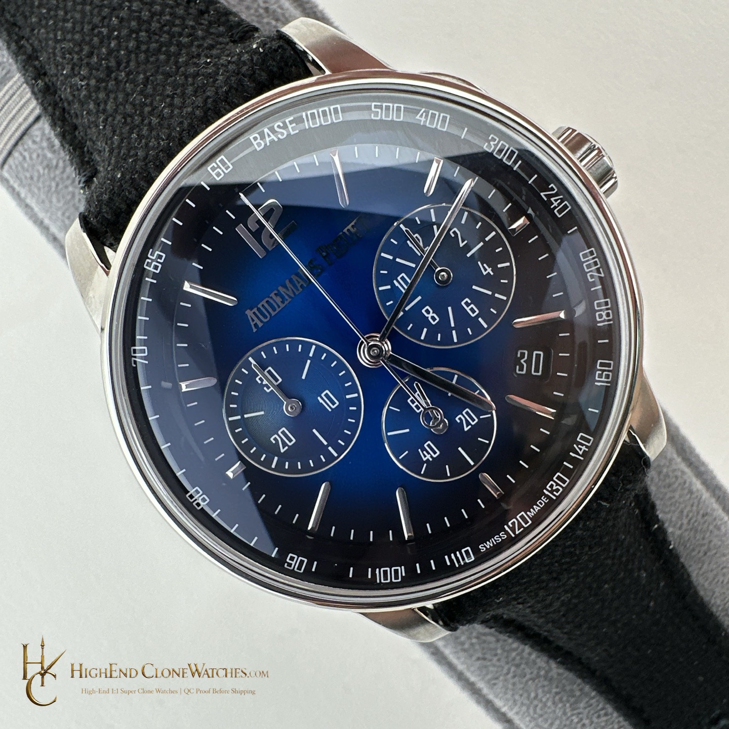 Audemars Piguet Code 11.59 Smoky Blue Dial 26393BC 41mm super clone watch bezel detail