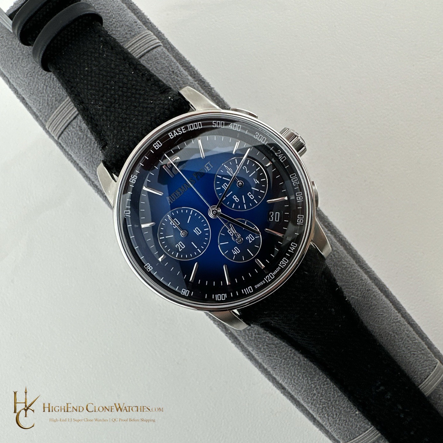 Audemars Piguet Code 11.59 Smoky Blue Dial 26393BC 41mm super clone watch side case profile