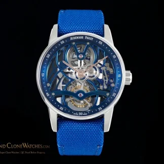 Audemars Piguet Code 11.59 Tourbillon Blue Openworked 26600NB 41mm super clone watch front view
