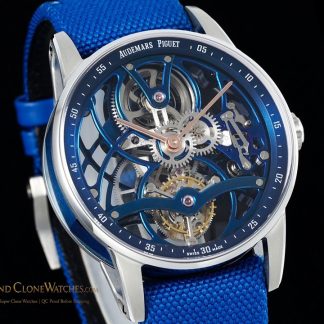 Audemars Piguet Code 11.59 Tourbillon Blue Openworked 26600NB 41mm super clone watch dial detail