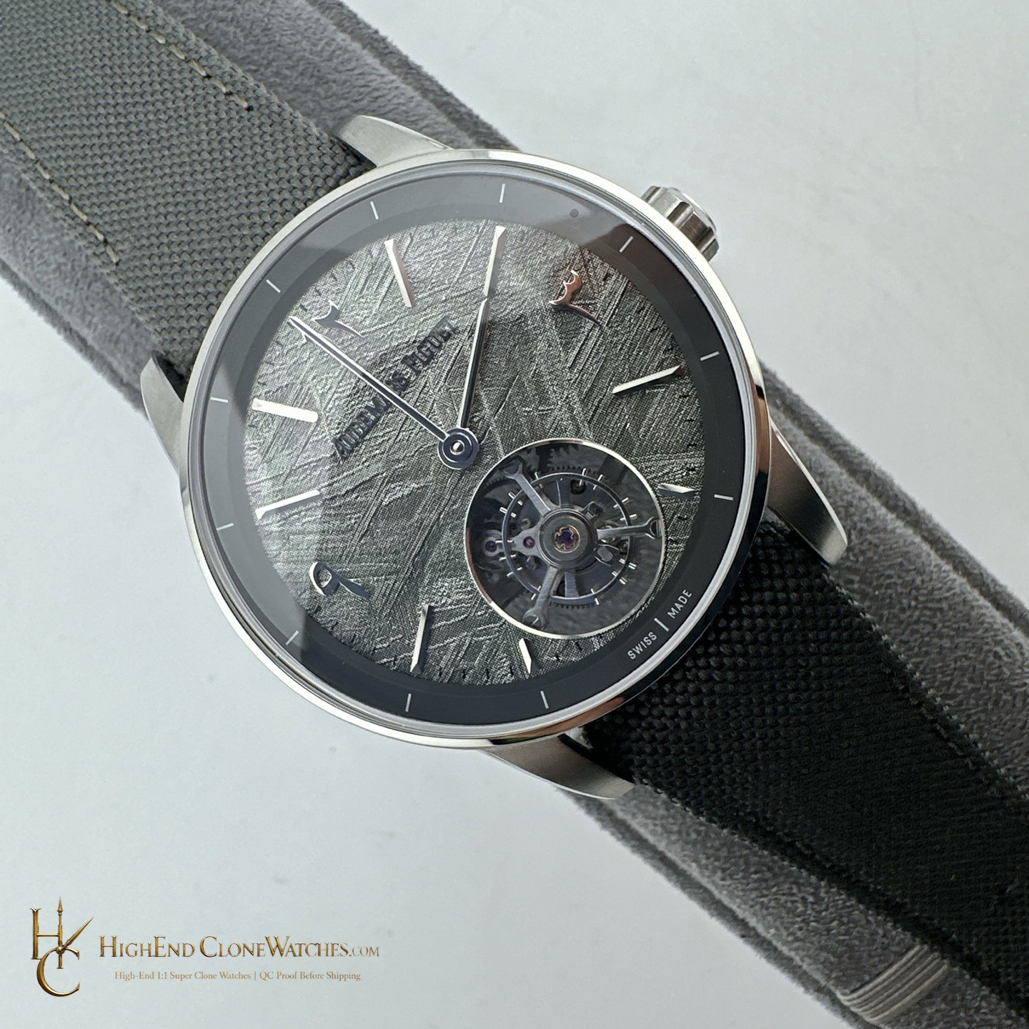 Audemars Piguet Code 11.59 Tourbillon Meteorite Dial 41mm super clone watch bezel detail