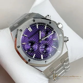 Audemars Piguet Purple Dial 26240 Royal Oak Selfwinding Chronograph super clone watch front view