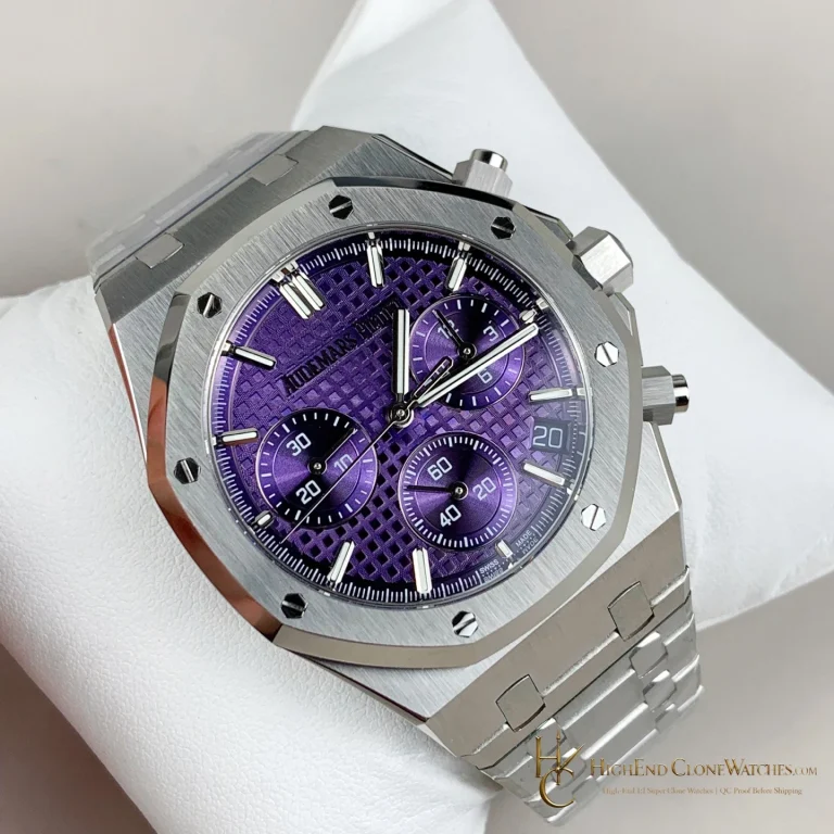 Audemars Piguet Purple Dial 26240 Royal Oak Selfwinding Chronograph super clone watch front view
