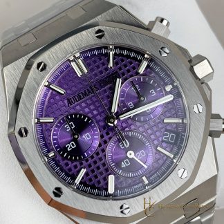 Audemars Piguet Purple Dial 26240 Royal Oak Selfwinding Chronograph super clone watch dial detail