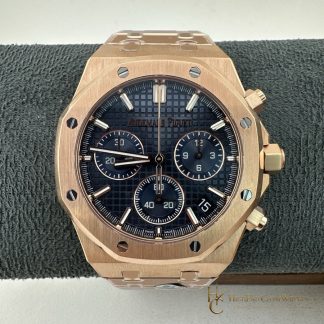 Audemars Piguet Rose Gold Blue Dial 26240 super clone watch front view