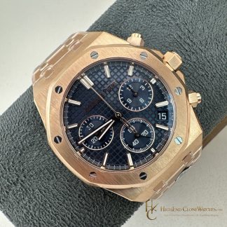Audemars Piguet Rose Gold Blue Dial 26240 super clone watch dial detail