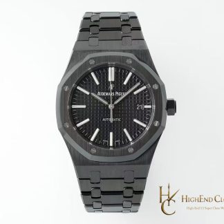 Audemars Piguet Royal Oak 15400 Black Ceramic Black Dial super clone watch front view