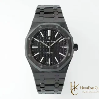 Audemars Piguet Royal Oak 15400 Black Ceramic Black Dial super clone watch front view