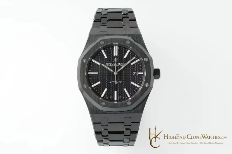 Audemars Piguet Royal Oak 15400 Black Ceramic Black Dial super clone watch front view