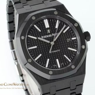 Audemars Piguet Royal Oak 15400 Black Ceramic Black Dial super clone watch dial detail