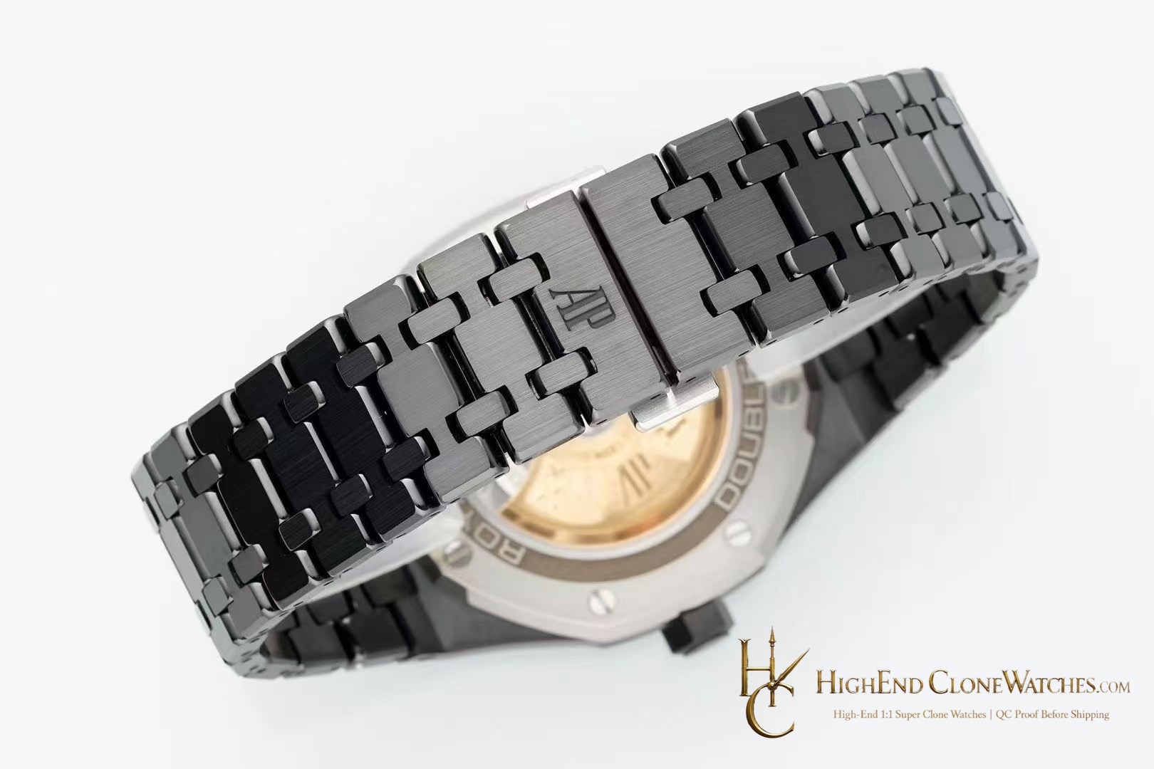 Audemars Piguet Royal Oak 15400 Black Ceramic Black Dial super clone watch angled view