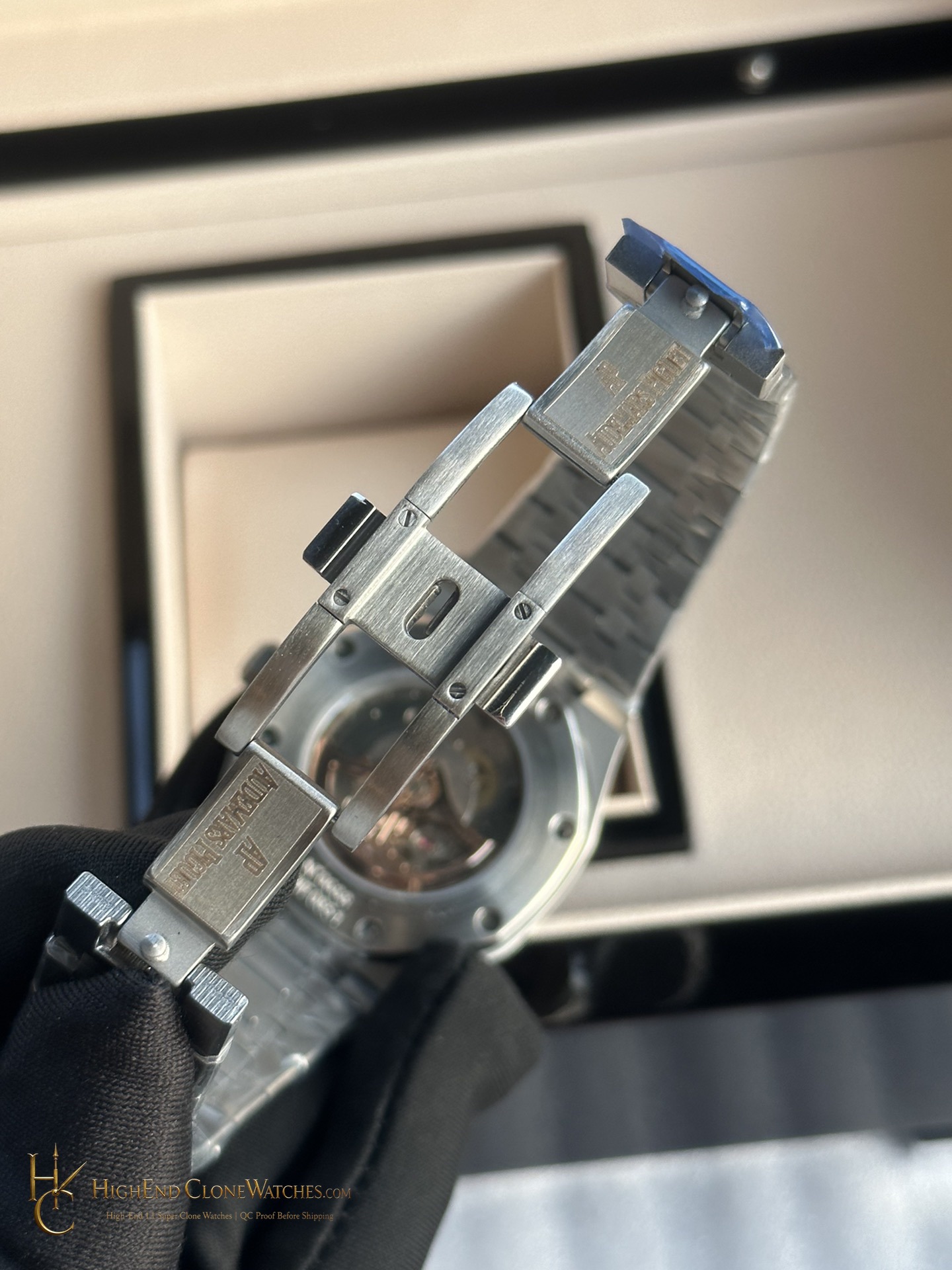 Audemars Piguet Royal Oak 15400 Black Dial super clone watch final QC view