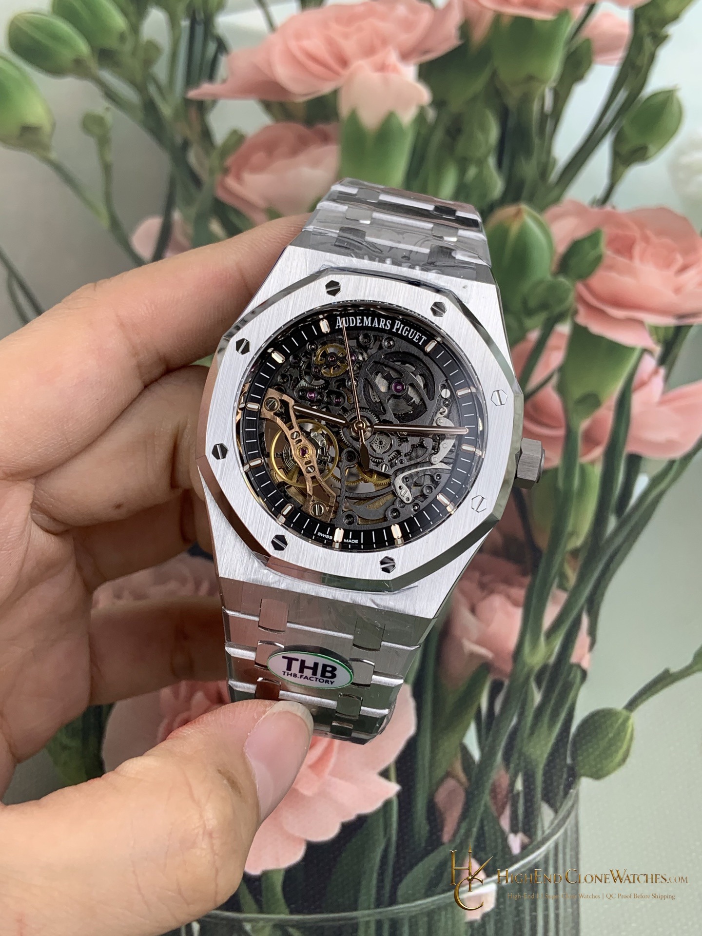 Audemars Piguet Royal Oak 15407 Skeleton Dial super clone watch dial detail