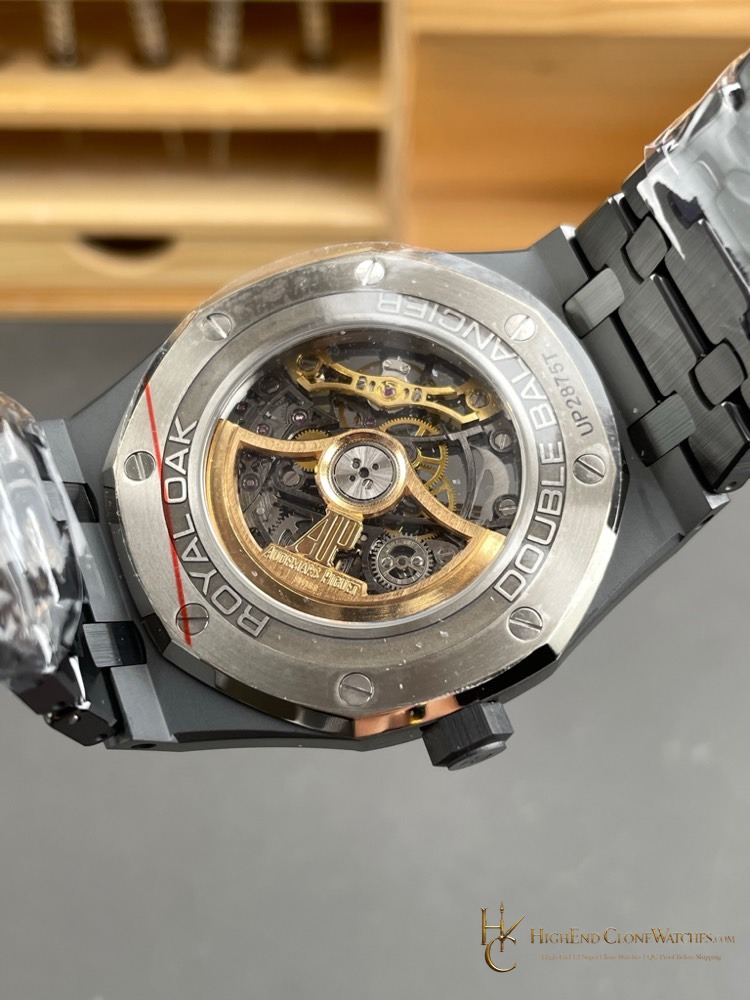Audemars Piguet Royal Oak 15416 Skeleton Dial super clone watch caseback detail