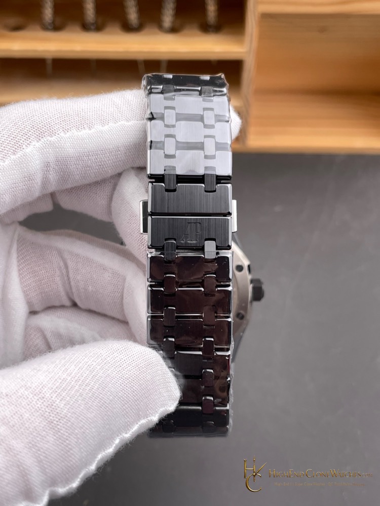 Audemars Piguet Royal Oak 15416 Skeleton Dial super clone watch wrist shot