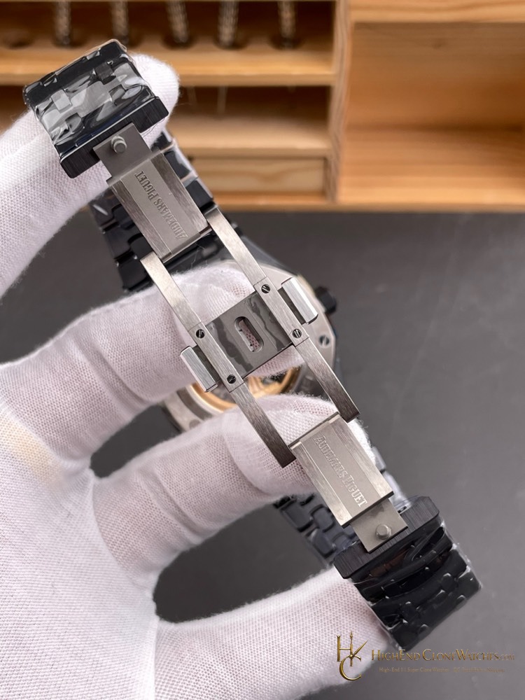 Audemars Piguet Royal Oak 15416 Skeleton Dial super clone watch angled view