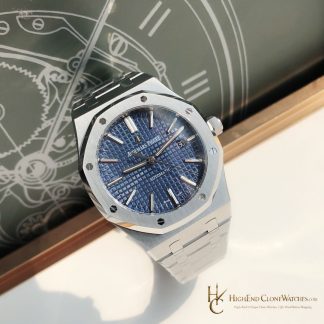 Audemars Piguet Royal Oak 15450 Blue Dial 37mm super clone watch front view