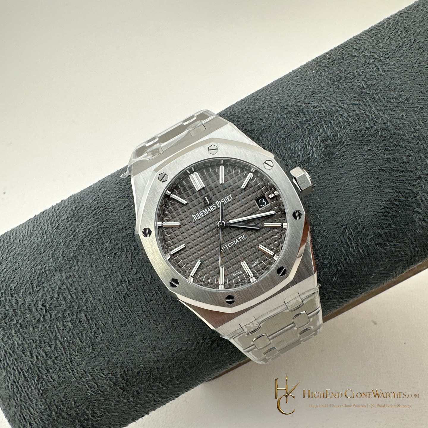 Audemars Piguet Royal Oak 15450 Grey Dial 37mm super clone watch side case profile