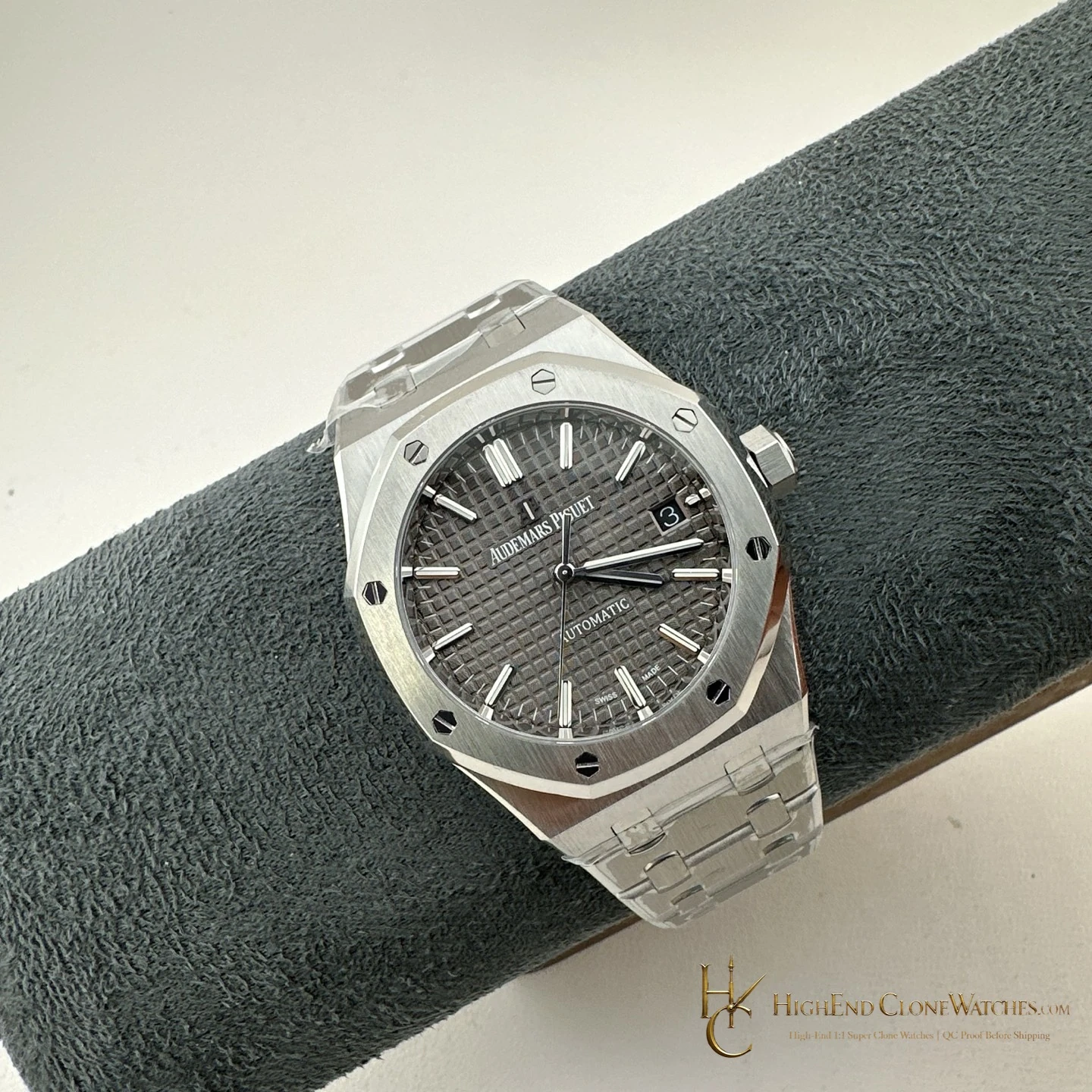 Audemars Piguet Royal Oak 15450 Grey Dial 37mm super clone watch side case profile