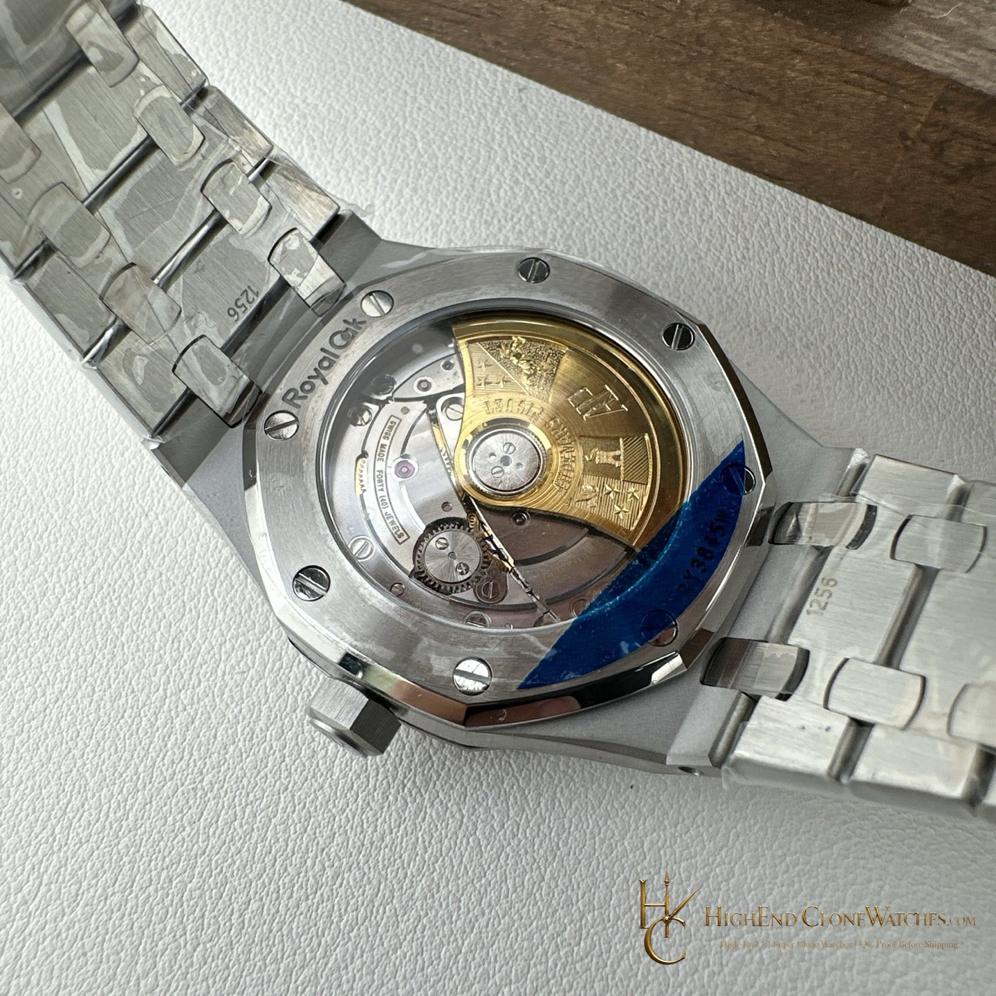 Audemars Piguet Royal Oak 15450 Grey Dial 37mm super clone watch angled view
