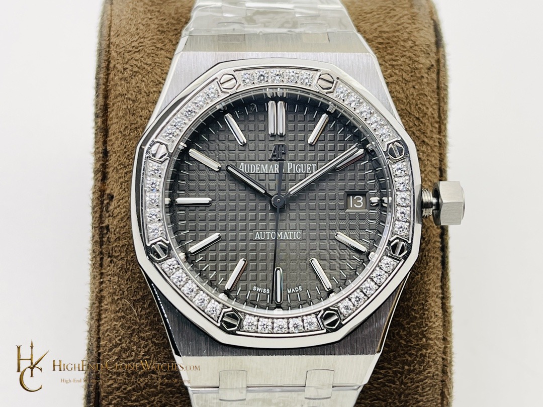 Audemars Piguet Royal Oak 15451ST Black Dial 37mm super clone watch side case profile