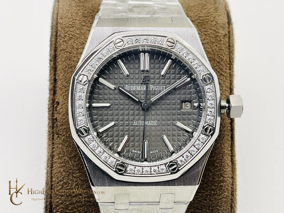 Audemars Piguet Royal Oak 15451ST Black Dial 37mm super clone watch side case profile