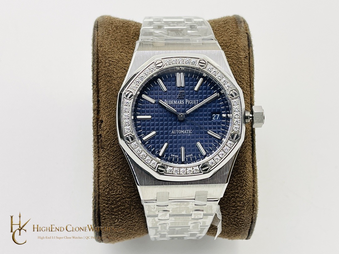 Audemars Piguet Royal Oak 15451ST Blue Dial 37mm super clone watch front view