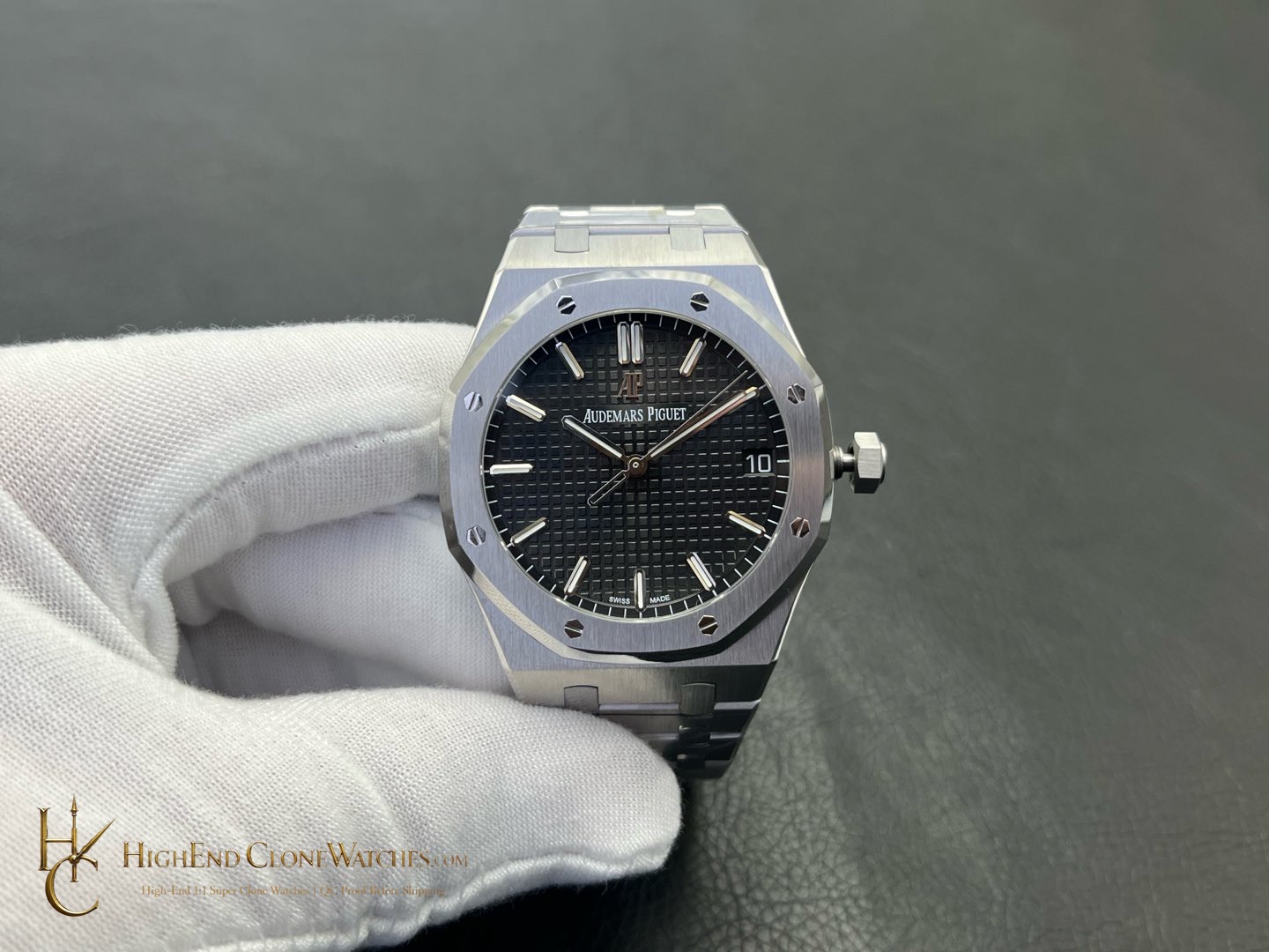 Audemars Piguet Royal Oak 15500 Black Dial super clone watch dial detail