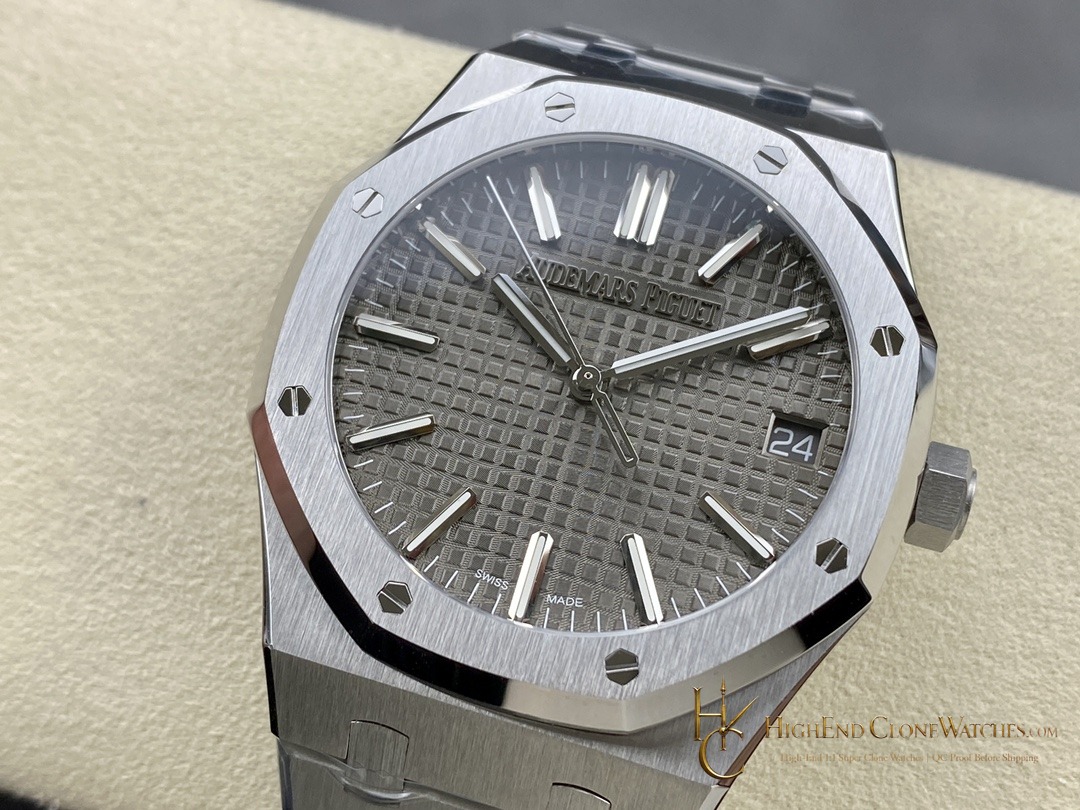 Audemars Piguet Royal Oak 15510 Gray Dial 41mm Selfwinding super clone watch bezel detail