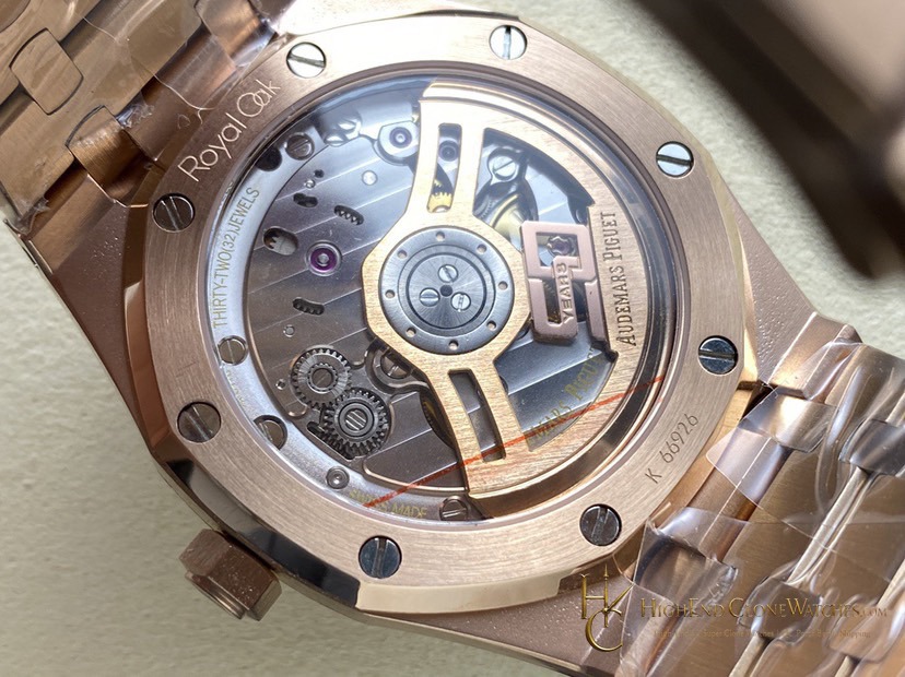 Audemars Piguet Royal Oak 15510 Rose Gold Black Dial 41mm super clone watch wrist shot