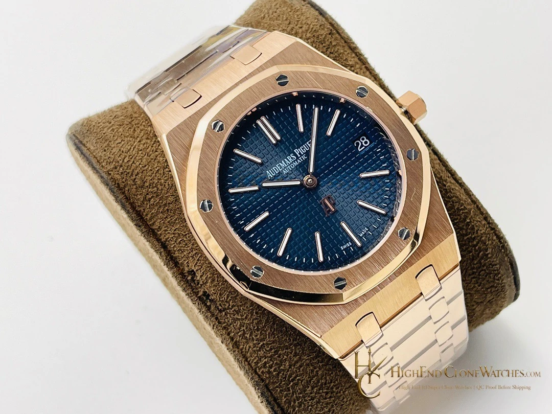 Audemars Piguet Royal Oak 18K Gold 15202BA 39mm super clone watch dial detail