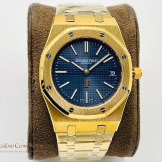 Audemars Piguet Royal Oak 18K Gold 15450BA Blue Dial 37mm super clone watch front view
