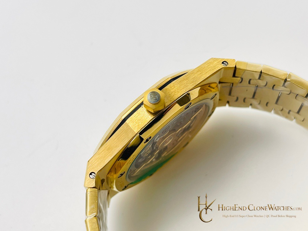 Audemars Piguet Royal Oak 18K Gold 15450BA Blue Dial 37mm super clone watch bracelet or strap fit