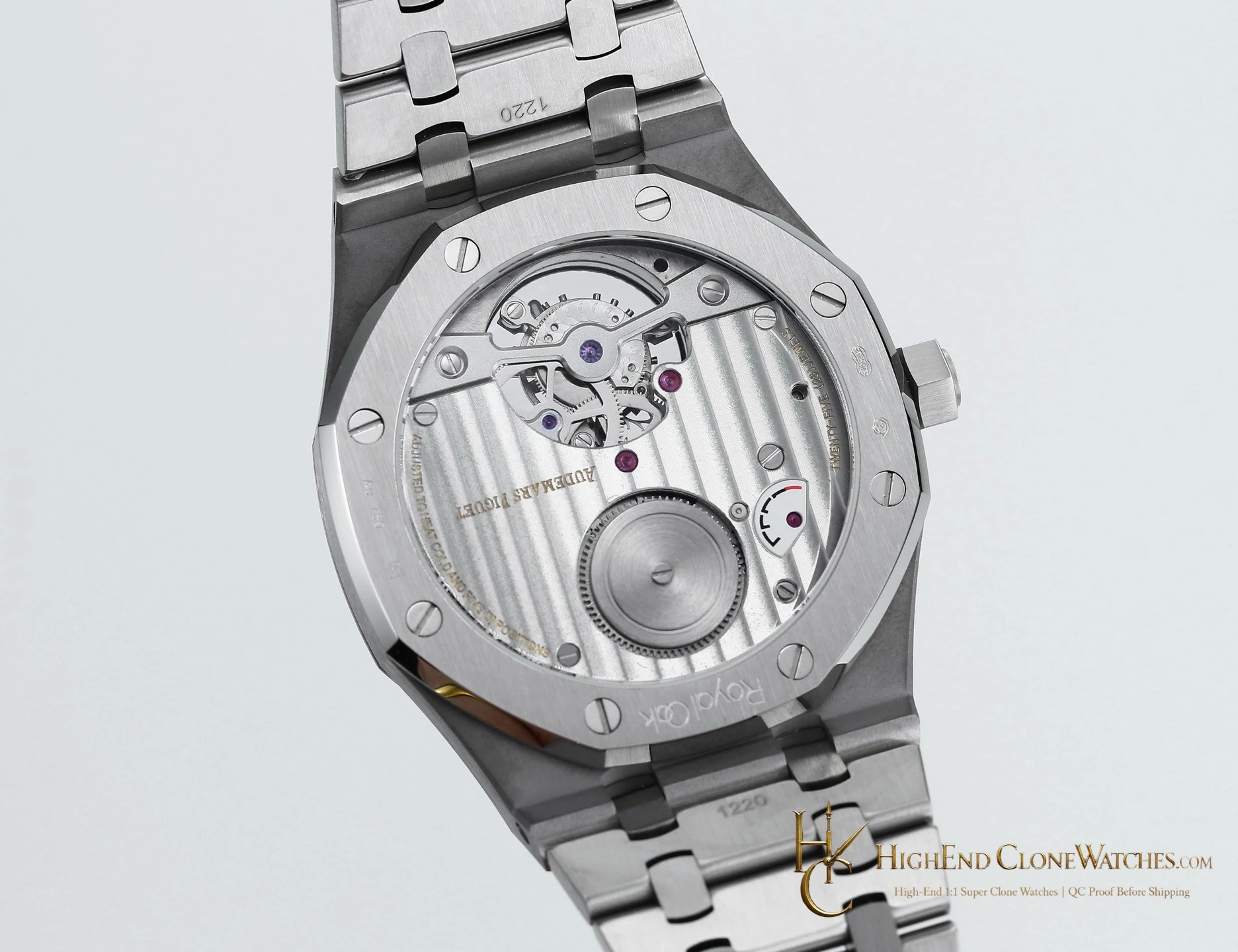 Audemars Piguet Royal Oak 26512ST Black Tourbillon Dial 41mm super clone watch clasp detail