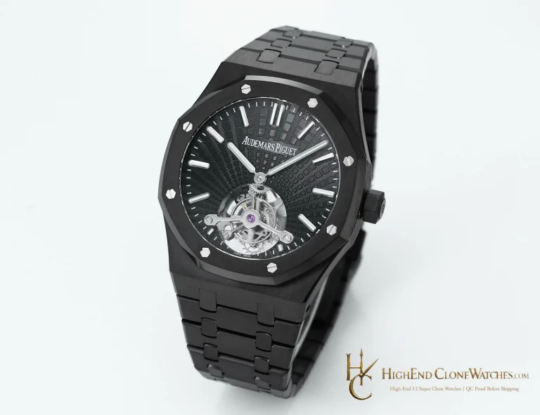 Audemars Piguet Royal Oak 26522CE Black Tourbillon Dial 41mm super clone watch dial detail