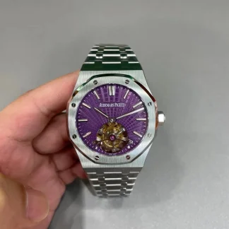 Audemars Piguet Royal Oak 26522ST Purple Tourbillon Dial 41mm super clone watch front view