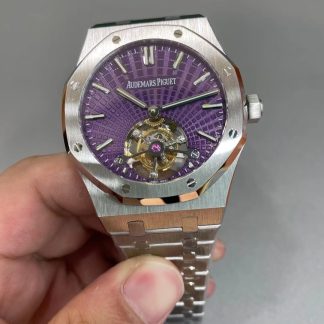 Audemars Piguet Royal Oak 26522ST Purple Tourbillon Dial 41mm super clone watch dial detail
