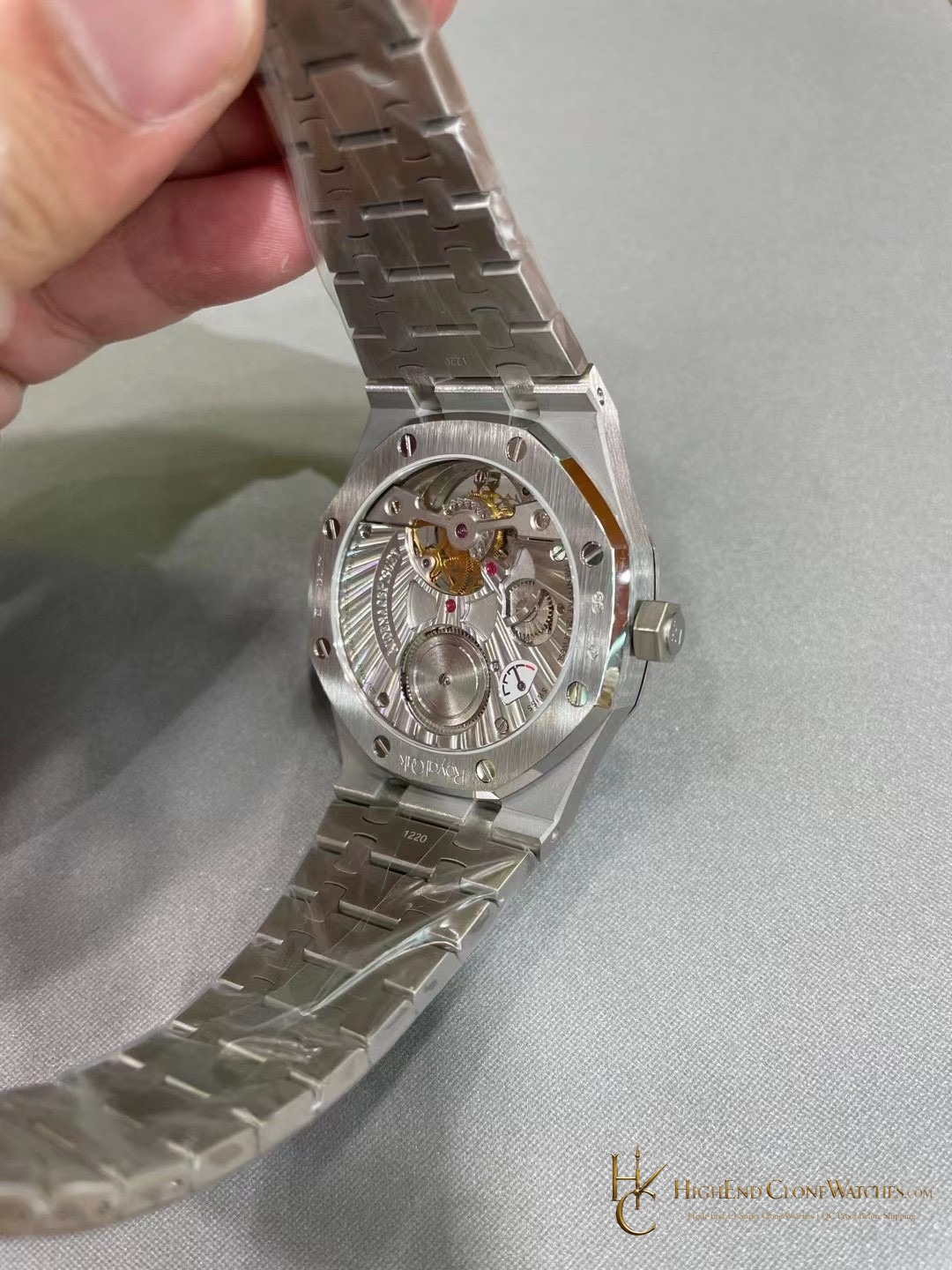 Audemars Piguet Royal Oak 26522ST Purple Tourbillon Dial 41mm super clone watch clasp detail