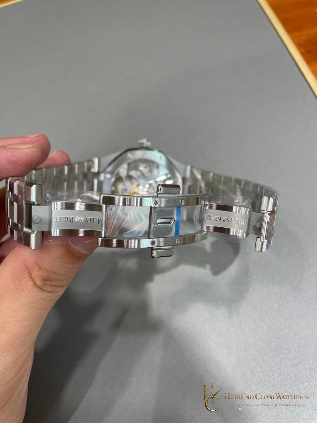 Audemars Piguet Royal Oak 26522ST Purple Tourbillon Dial 41mm super clone watch wrist shot