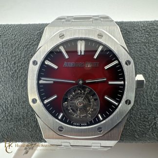 Audemars Piguet Royal Oak 26730ST Smoked Burgundy Tourbillon Dial 41mm super clone watch front view